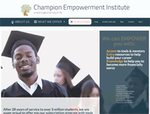 Tablet Screenshot of championempowerment.com